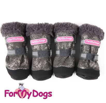 ForMyDogs Сапоги зимние серые 0 с усиленным носком TDSH0041-23Gr