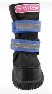 ForMyDogs Сапоги с усиленным носком черно/синие 4 FMD702-2021