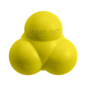 Playology Игрушка для щенков Мяч Squeaky Bounce Ball с ароматом курицы желтый