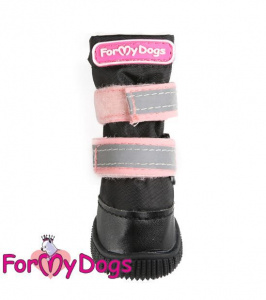 ForMyDogs Сапоги с усиленным носком черно/розовые 5 FMD704-2021