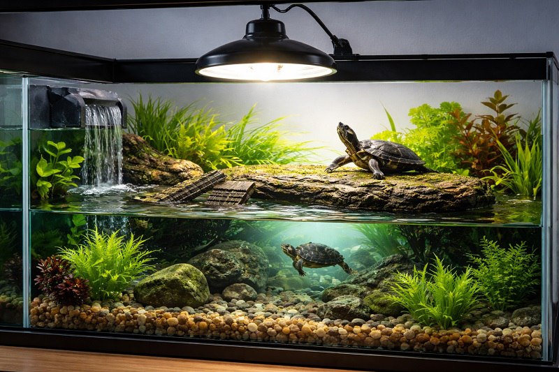 Выбор аквариумов для красноухих черепах. Правила обустройства
							емкости: подбор оборудования и декора. Ассортимент подходящий аквариумов
							от интернет-магазина «Аква Зоомаркет».