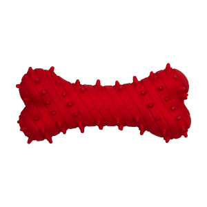 Playology Игрушка для щенков Косточка Puppy Teething Bone с ароматом говядины красная