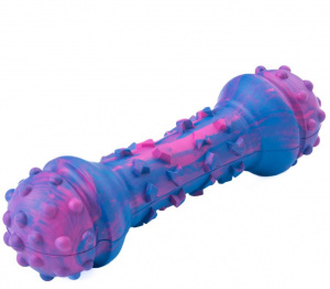 Mr.Kranch Игрушка для собак Гантель дентальная неароматизированная 18 см разноцветная