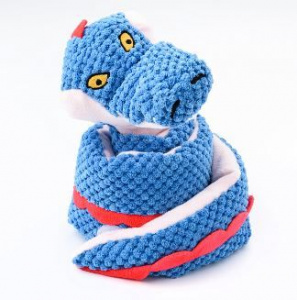 Mr.Kranch Игрушка для собак Змейка с карманами под лакомство синяя 96 см 